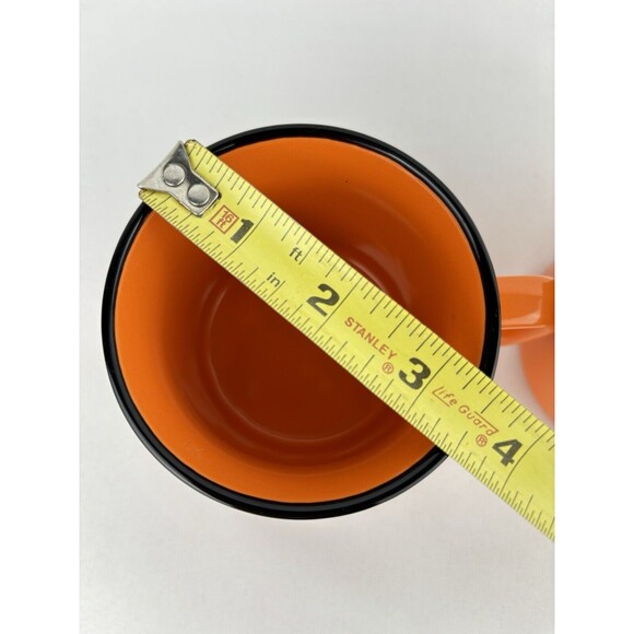 Bulleit Frontier Whiskey Orange Ceramic Coffee Mug Cup Matching Set of TWO - Picture 8 of 8